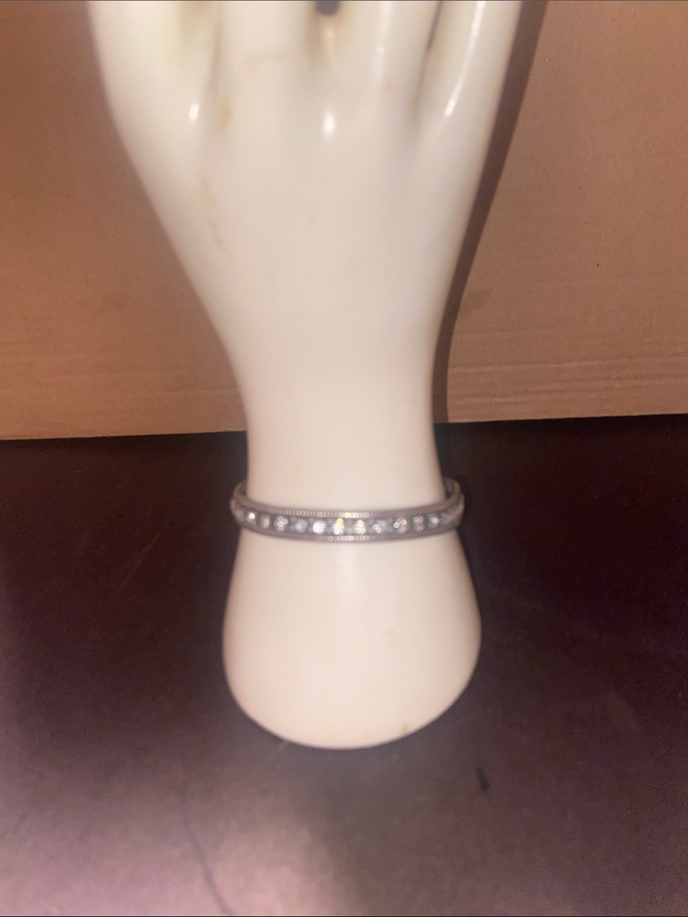 Vintage Signed Loren Hope Rhinestones Cable Bracelet